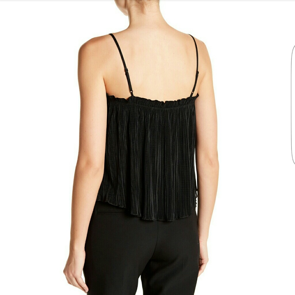 Madewell black 'Nicole' pleated ruffled top XXS - Picture 2 of 8